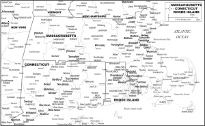 Download Map MASSACHUSETTS CONECTICUTT RHODE ISLAND STATE Map to print
